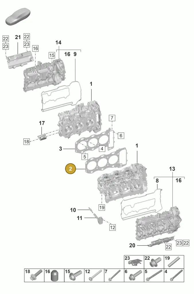 0PB103148D — Porsche 911 (2020-2022) diagram p53103000, position 2