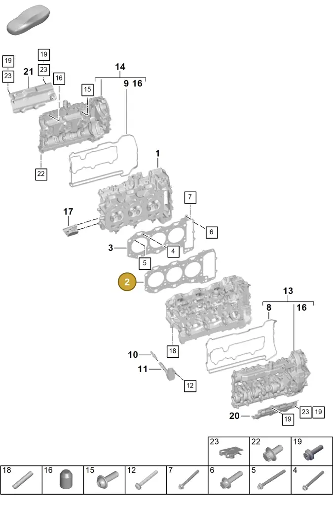 0PB103148 — Porsche 911 (2024-2025) diagram p63103000, position 2