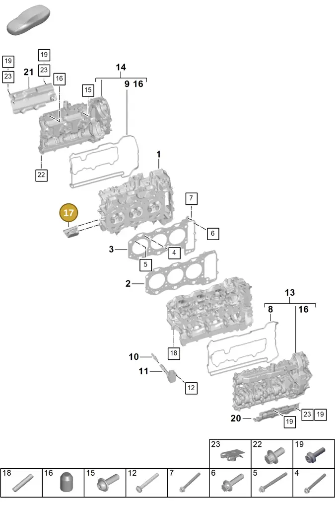 0PB103327 — Porsche 911 (2024-2025) diagram p63103000, position 17