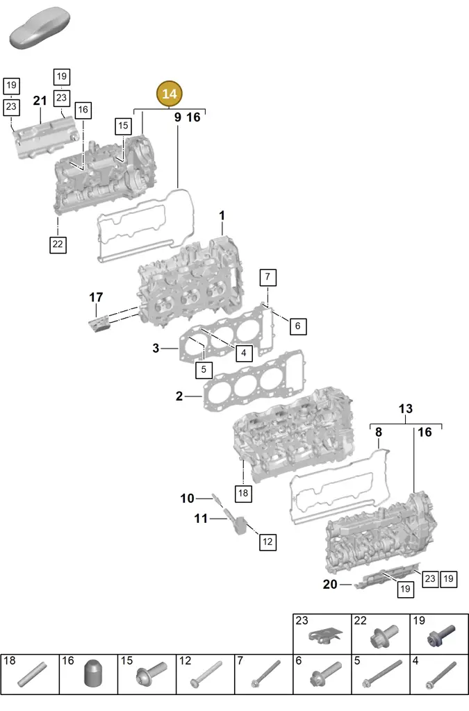 0PB103472B — Porsche 911 (2024-2025) diagram p63103000, position 14