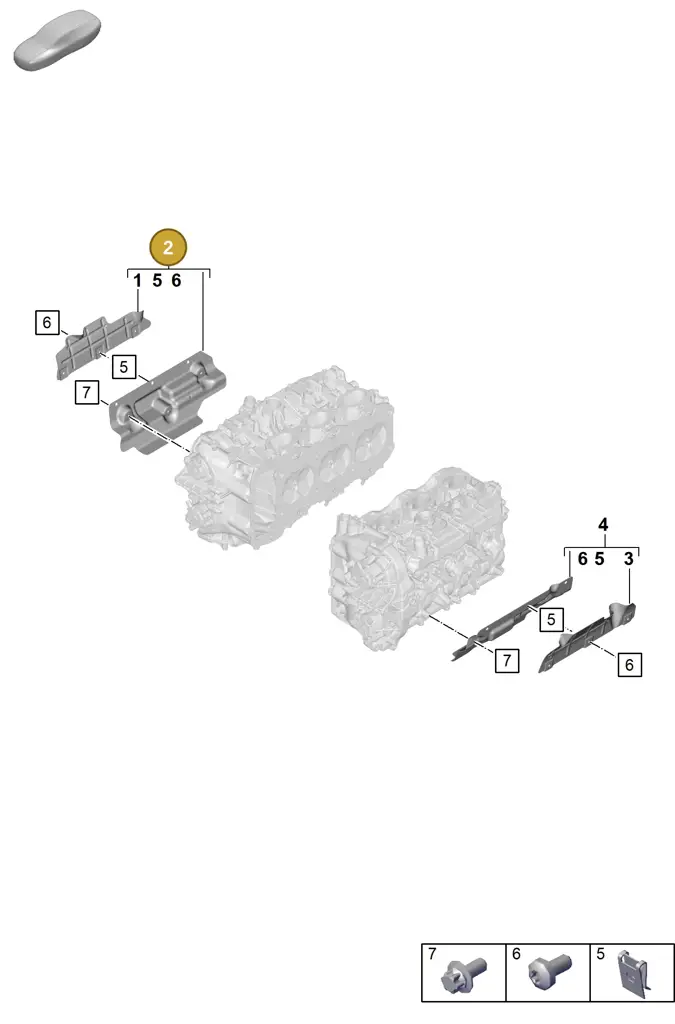 0PB103553E — Porsche Boxster Spyder (2019-2020) diagram p54103030, position 2