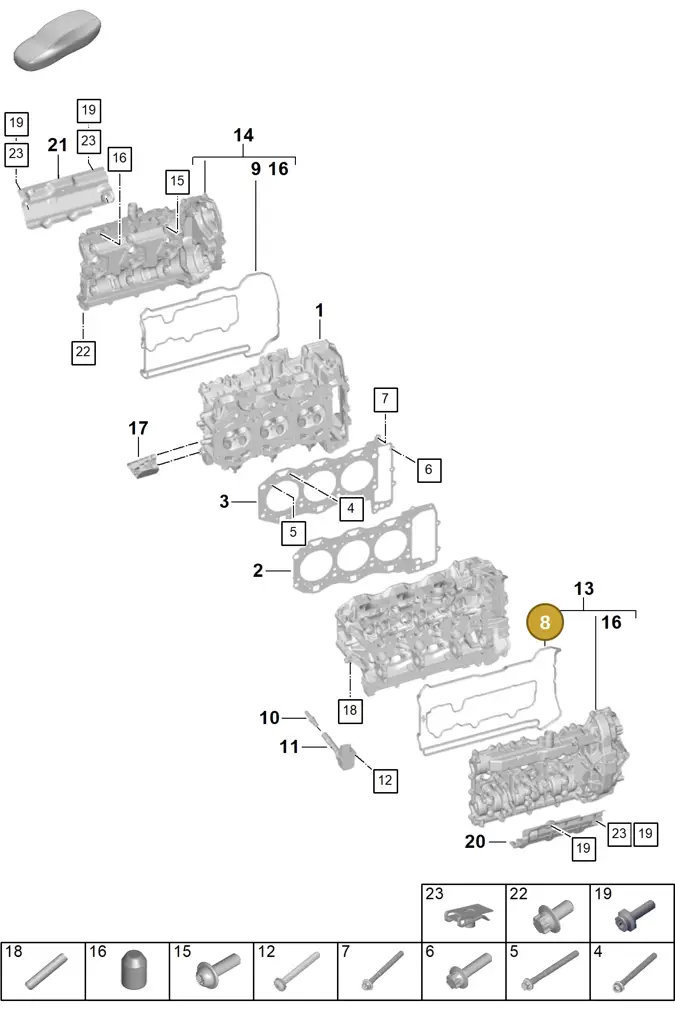 0PB103649 — Porsche 992 Carrera Coupe (2024-) diagram p63103000, position 8