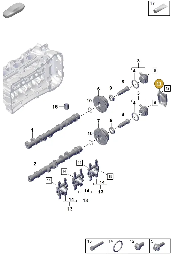 0PB103729 — Porsche 911 (2021-2022) diagram p59103100, position 11