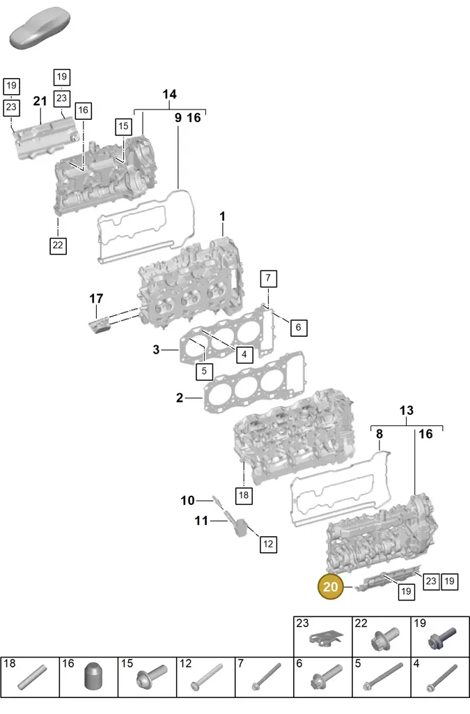 0PB103764B — Porsche 992 Carrera Coupe (2024-) diagram p63103000, position 20