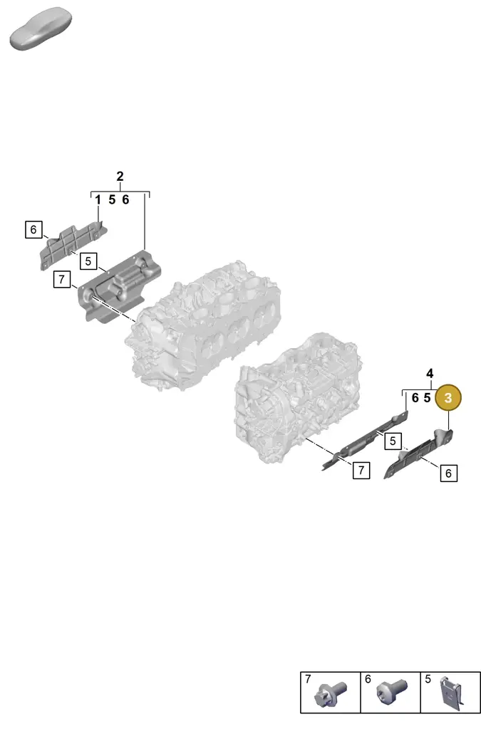 0PB103767A — Porsche Boxster Spyder (2019-2020) diagram p54103030, position 3