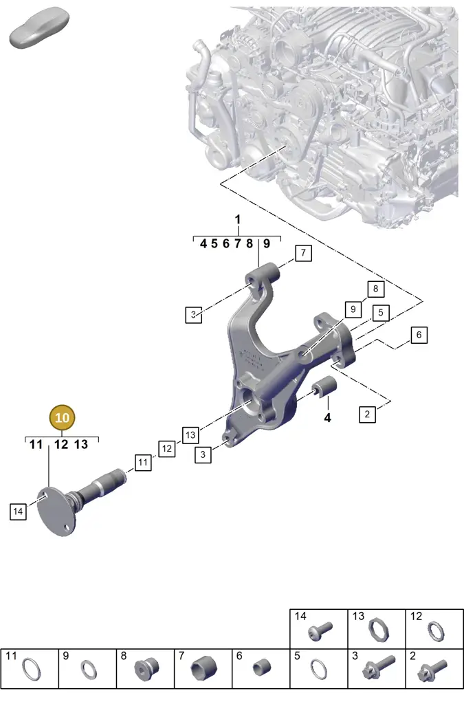 0PB105191A — Porsche 911 (2021-2022) diagram p59102100, position 10