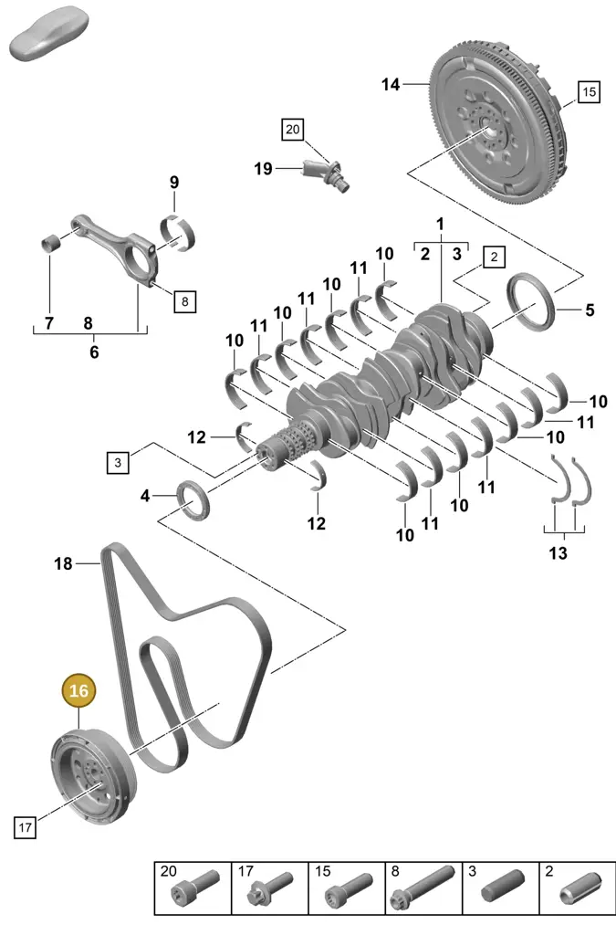 0PB105289C — Porsche Boxster Spyder (2019-2020) diagram p55102000, position 16