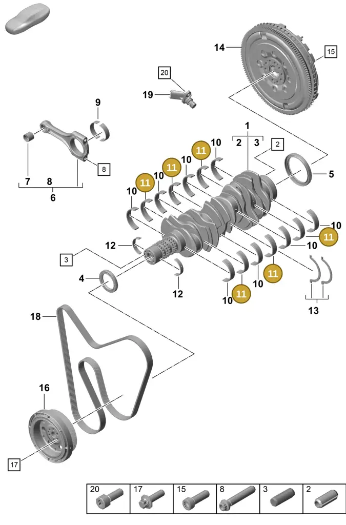 0PB105561J — Porsche Boxster Spyder (2019-2020) diagram p55102000, position 11