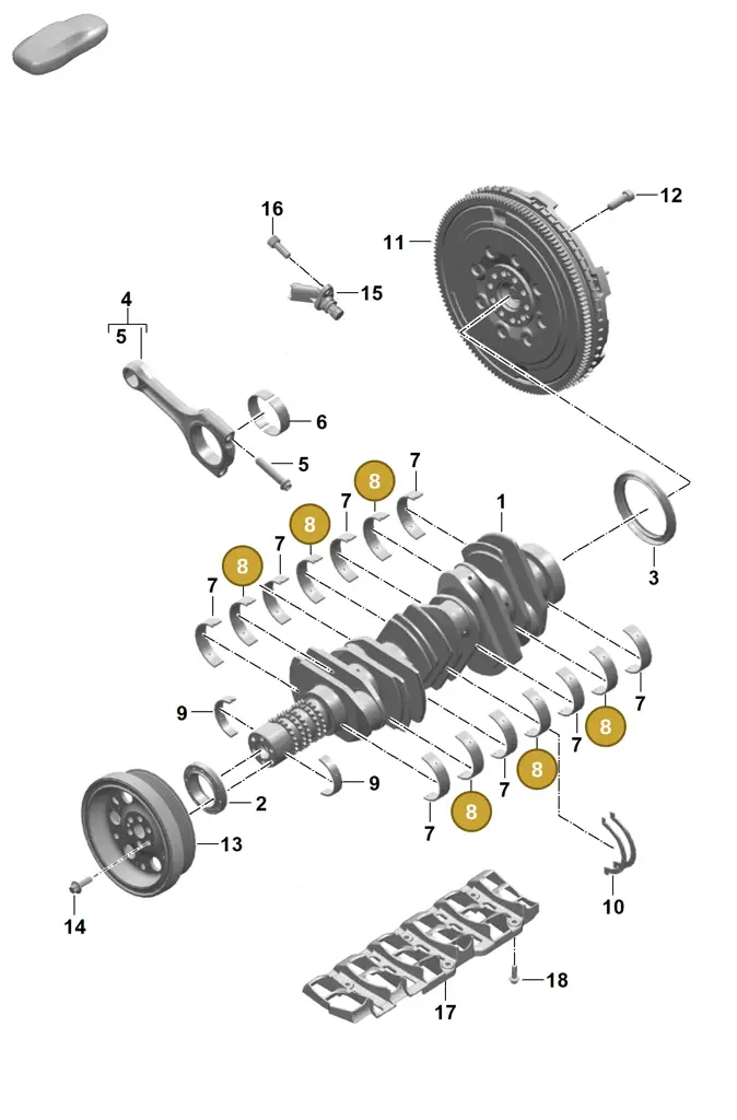 0PB105561N — Porsche 911 (2024-2025) diagram p63102000, position 8