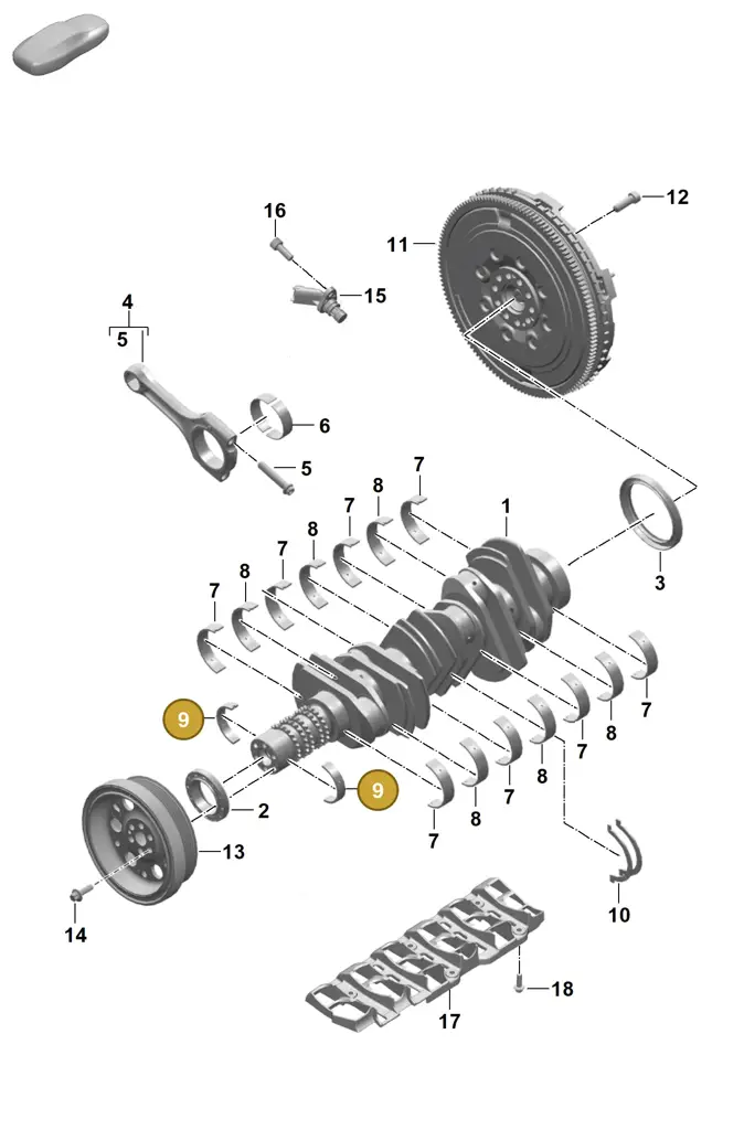 0PB105589C — Porsche 911 (2024-2025) diagram p63102000, position 9