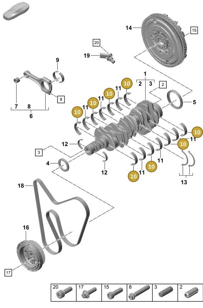 0PB105591J — Porsche Boxster Spyder (2019-2020) diagram p55102000, position 10
