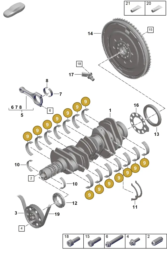 0PB105591N — Porsche 911 (2021-2022) diagram p59102000, position 9