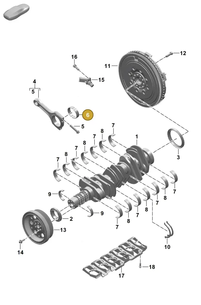 0PB105701K — Porsche 911 (2024-2025) diagram p63102000, position 6