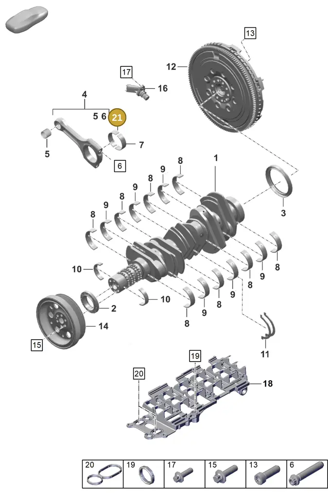 0PB105702C — Porsche 911 (2020-2022) diagram p57102000, position 21