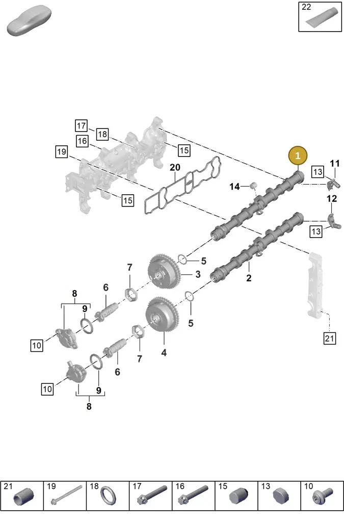 0PB109101C — Porsche Boxster Spyder (2019-2020) diagram p54103100, position 1