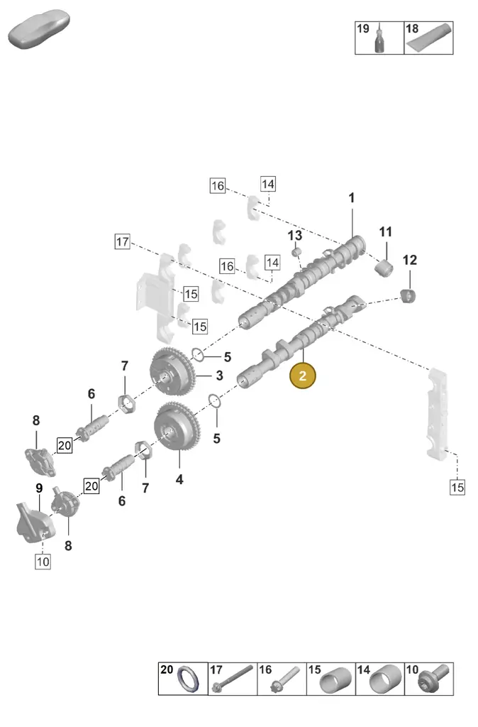 0PB109104A — Porsche 911 (2020-2022) diagram p53103100, position 2