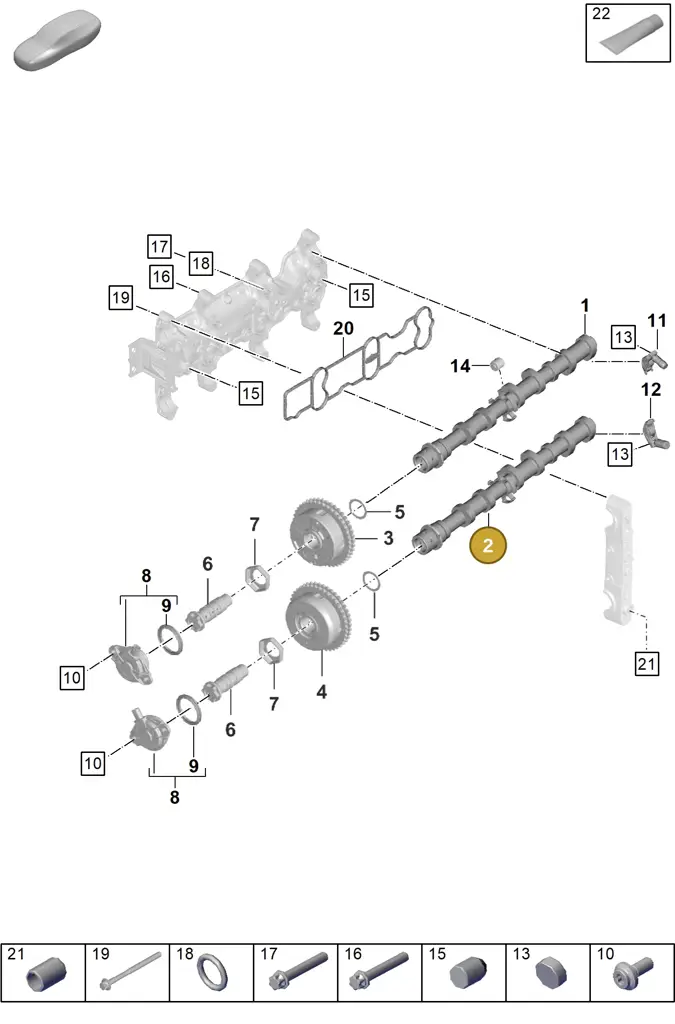 0PB109104C — Porsche Boxster Spyder (2019-2020) diagram p54103100, position 2
