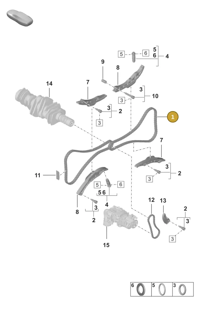 0PB109252A — Porsche 992 Carrera Coupe (2024-) diagram p53103110, position 1