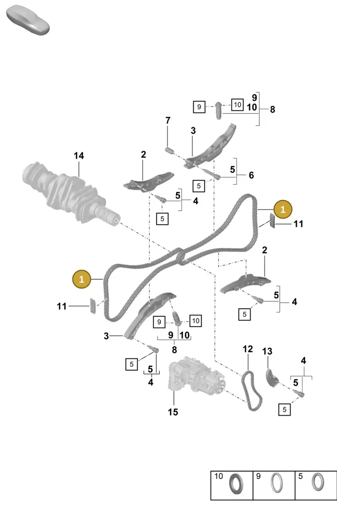 0PB109252B — Porsche Boxster Spyder (2019-) diagram p54103110, position 1