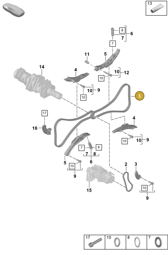 0PB109252C — Porsche 911 (2021-2022) diagram p59103110, position 1