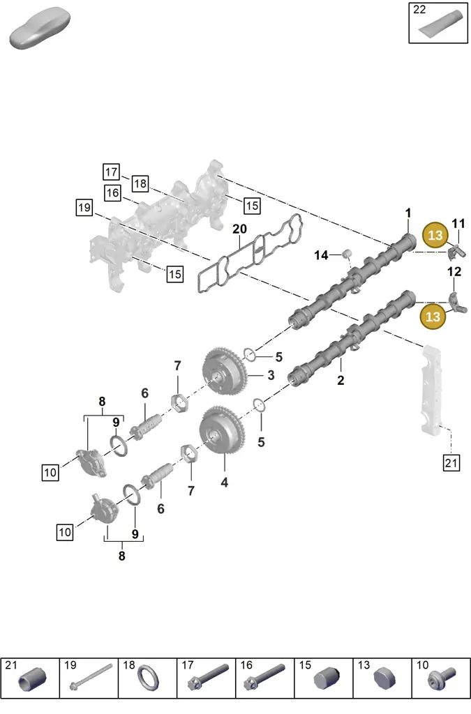 0PB109383 — Porsche Boxster Spyder (2019-2020) diagram p54103100, position 13