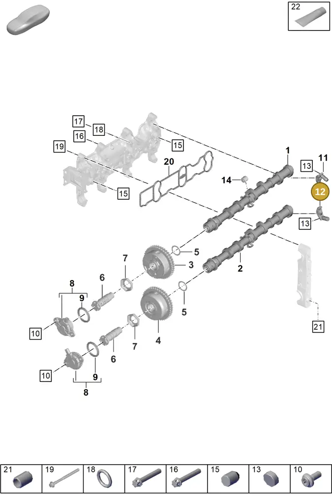 0PB109412A — Porsche Boxster Spyder (2019-2020) diagram p54103100, position 12
