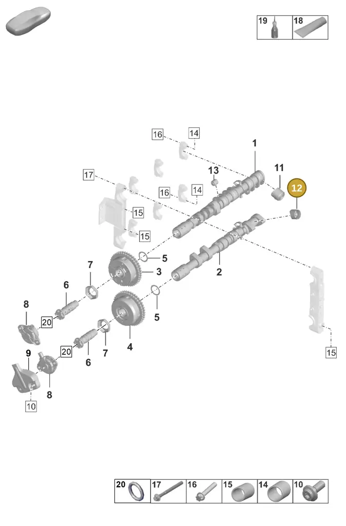 0PB109461 — Porsche 992 Sport Classic (2020-) diagram p53103100, position 12