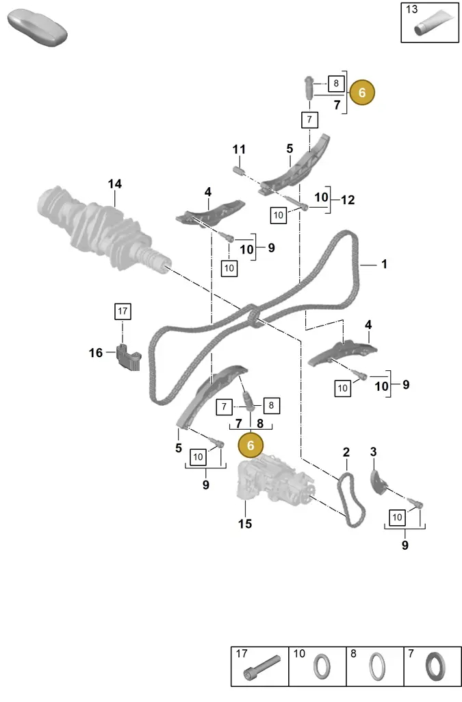 0PB109507A — Porsche GT3 RS (2021-) diagram p59103110, position 6