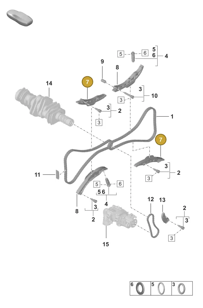 0PB109513B — Porsche 911 (2024-2025) diagram p53103110, position 7