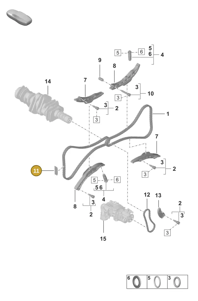 0PB109514 — Porsche 992 Sport Classic (2020-) diagram p53103110, position 11