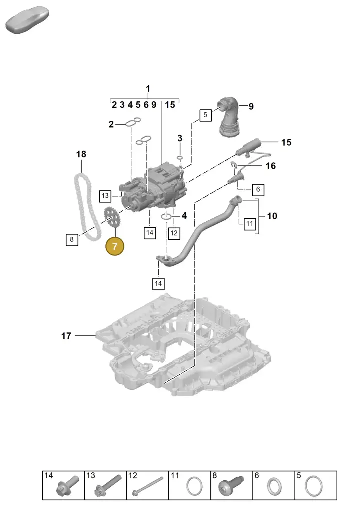 0PB109570 — Porsche 992 Carrera Coupe (2024-) diagram p63104000, position 7