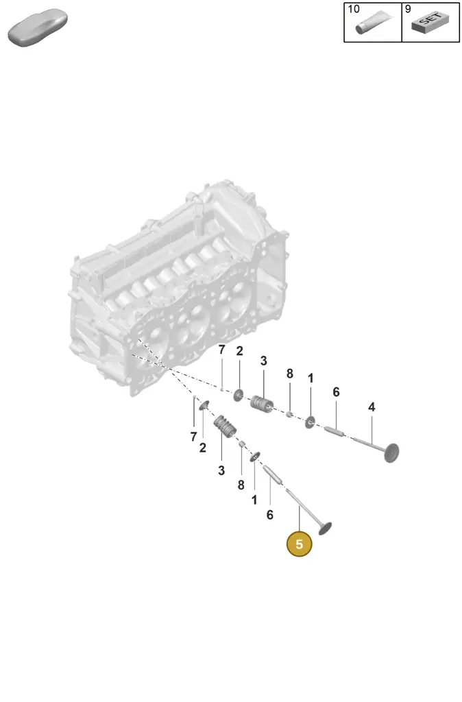 0PB109611D — Porsche 911 (2021-2022) diagram p59103010, position 5