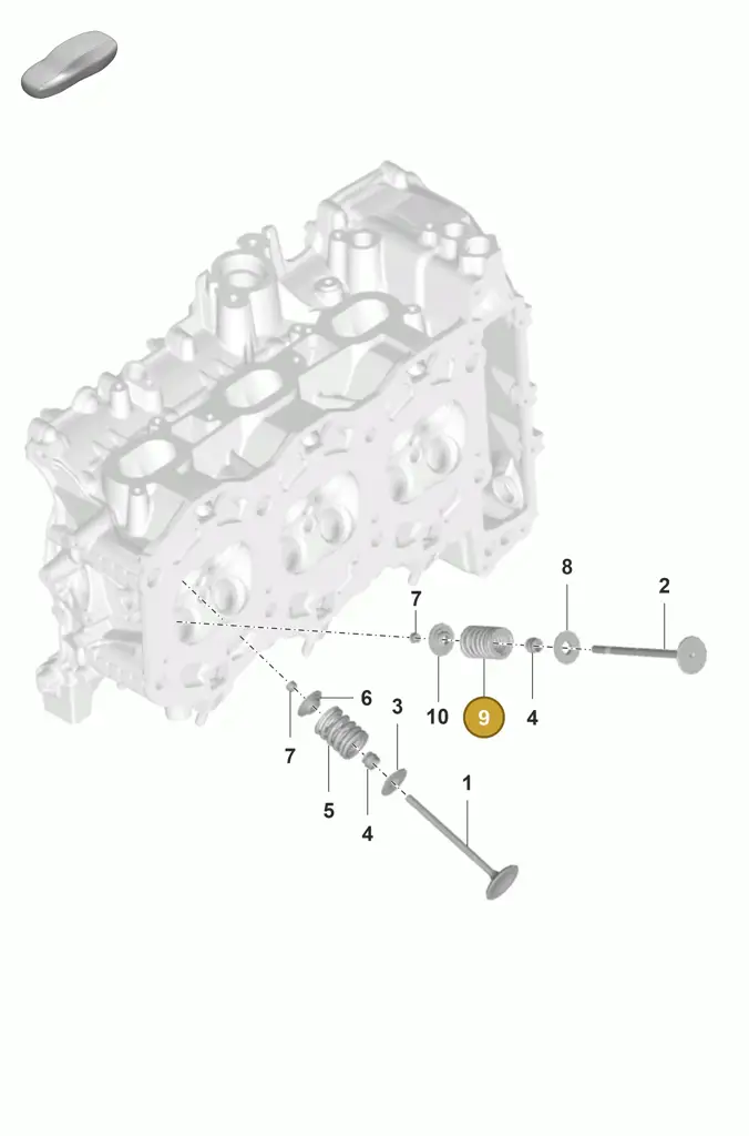 0PB109622 — Porsche 992 Carrera Coupe (2024-) diagram p53103010, position 9