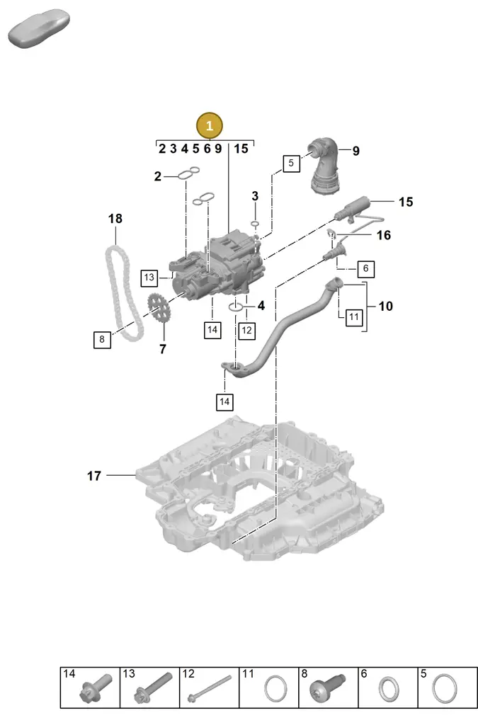 0PB115103E — Porsche 992 Carrera Coupe (2024-) diagram p63104000, position 1