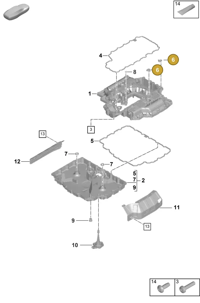 0PB115111C — Porsche 911 (2024-2025) diagram p63104050, position 6