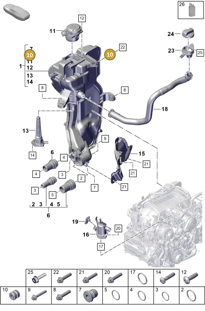 0PB115113 — Porsche 911 (2021-2022) diagram p59104200, position 10