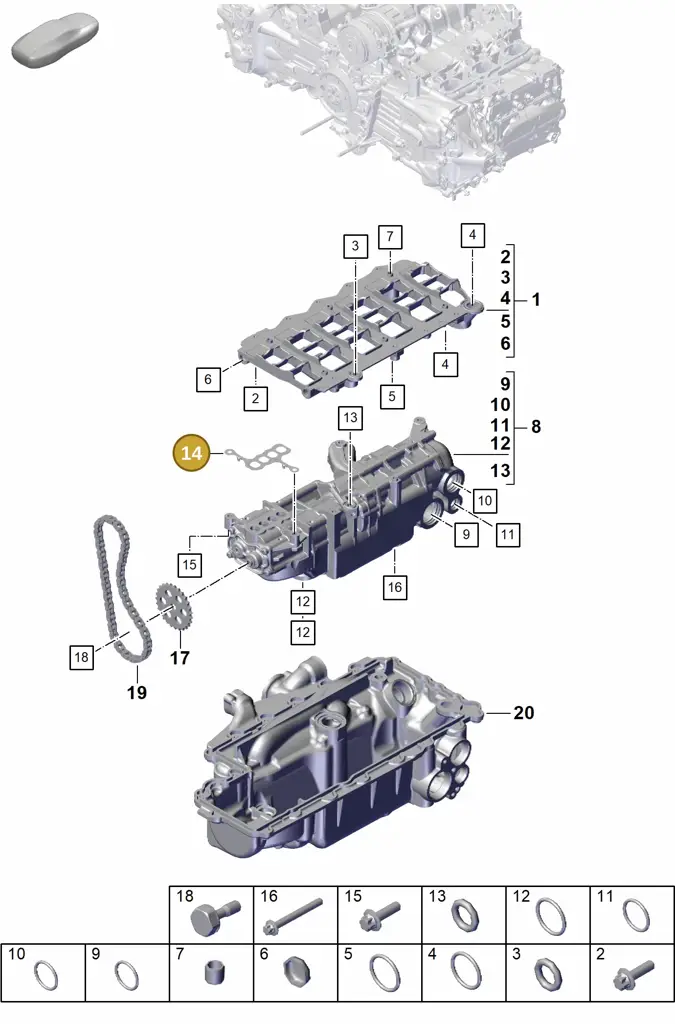 0PB115131A — Porsche 911 (2021-2022) diagram p59104000, position 14
