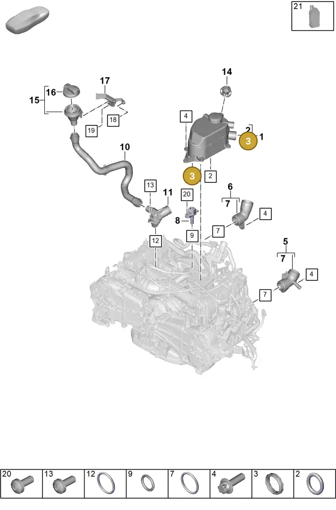 0PB115131B — Porsche 911 (2024-2025) diagram p63104200, position 3