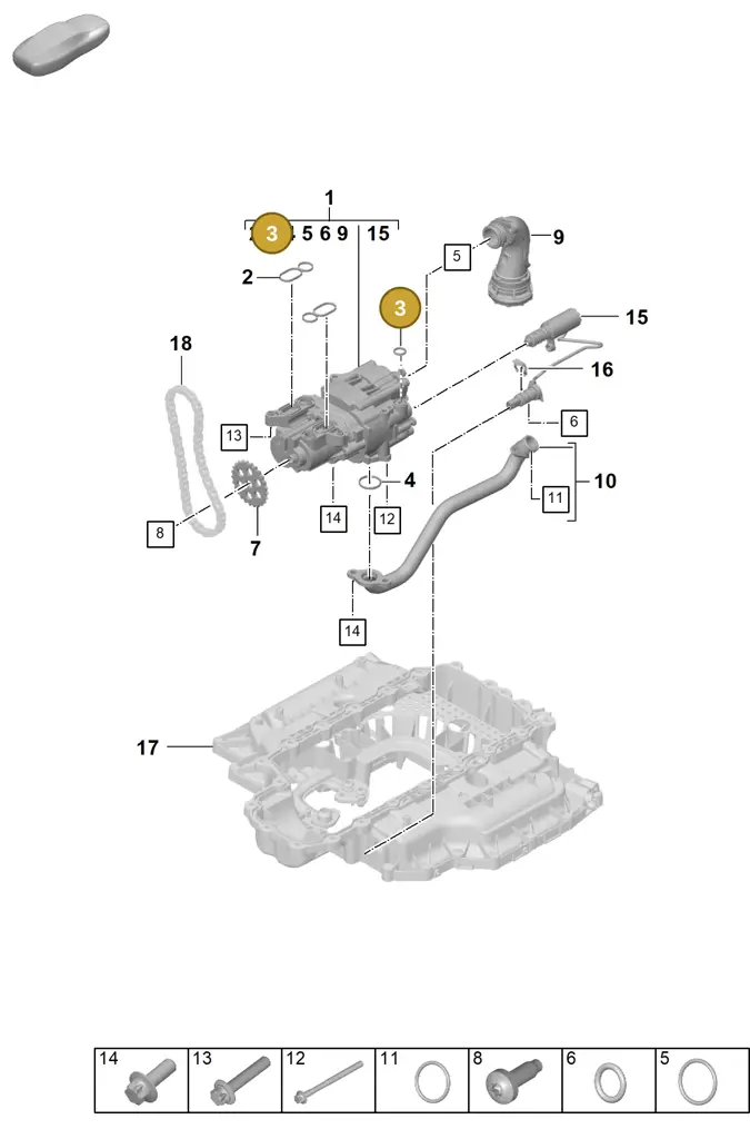 0PB115131 — Porsche 992 Carrera Coupe (2024-) diagram p63104000, position 3