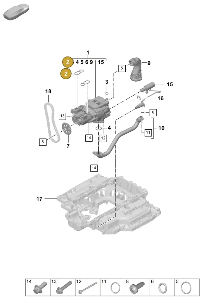 0PB115189 — Porsche 992 Carrera Coupe (2024-) diagram p63104000, position 2