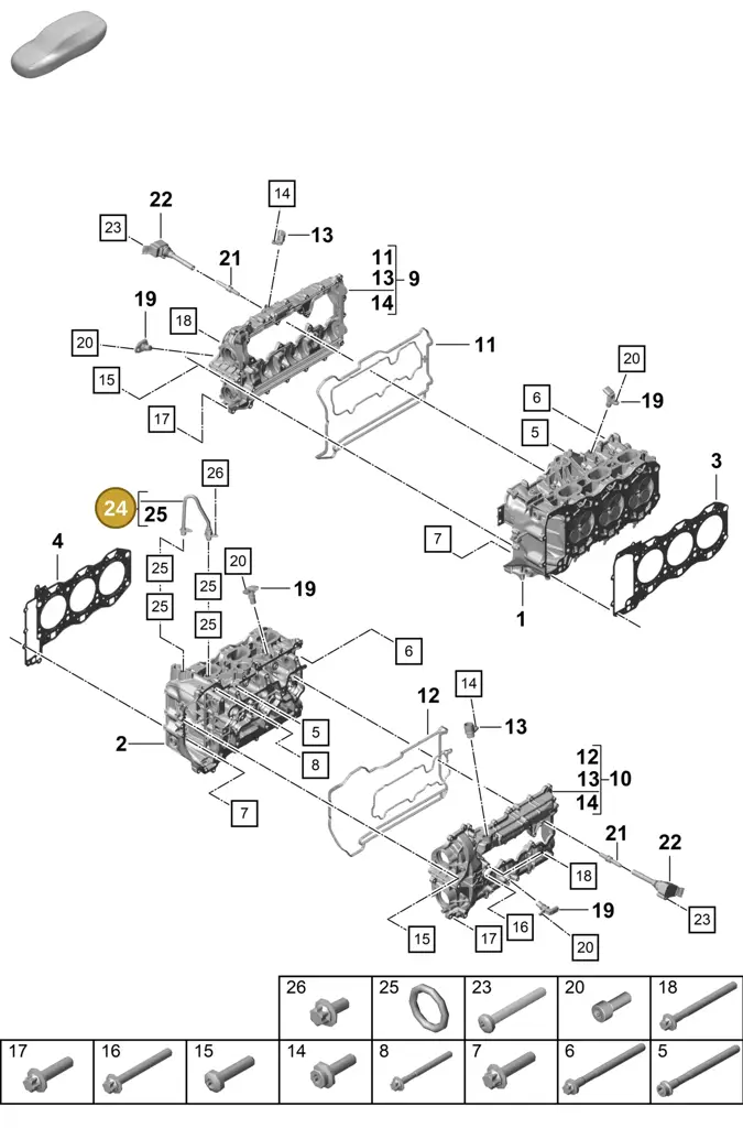 0PB115231A — Porsche Boxster Spyder (2019-2020) diagram p55103000, position 24