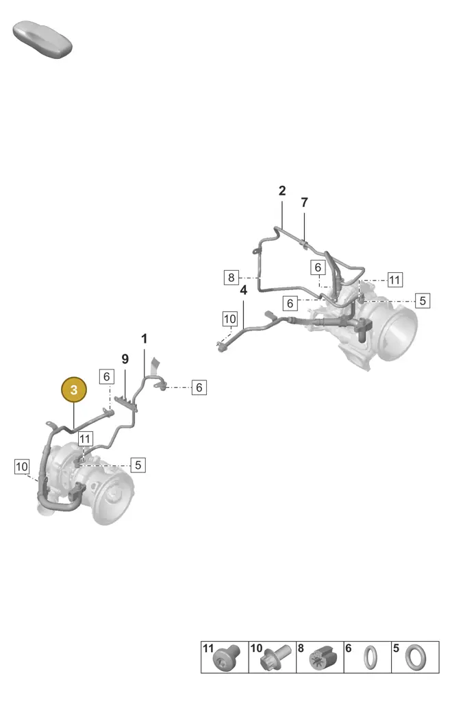 0PB115252F — Porsche 911 (2024-2025) diagram p53202150, position 3