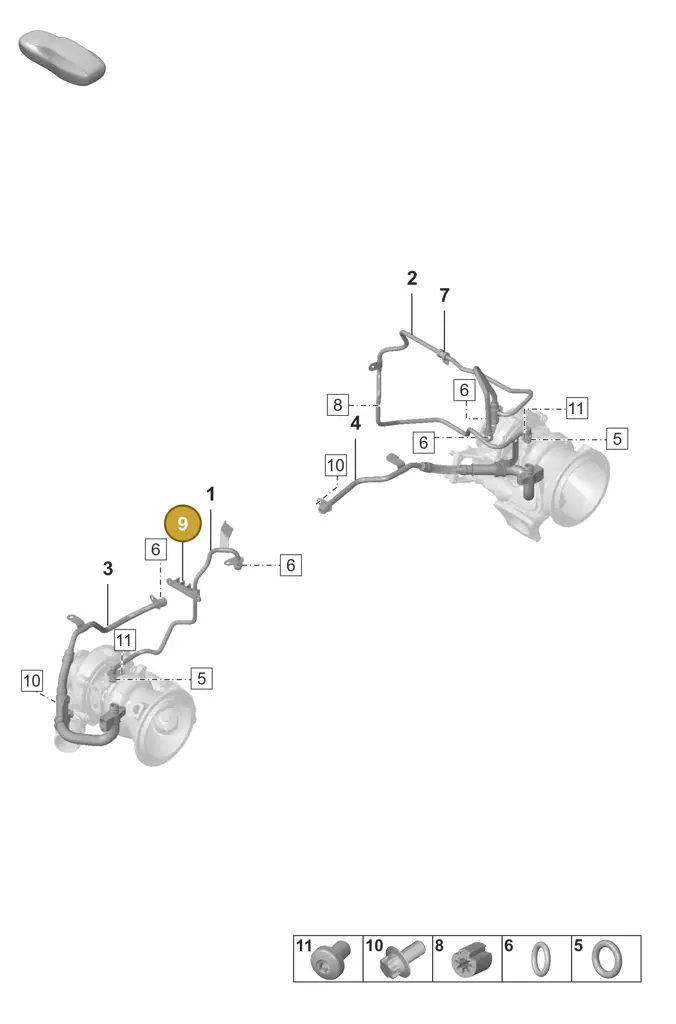 0PB115261A — Porsche 911 (2024-2025) diagram p53202150, position 9