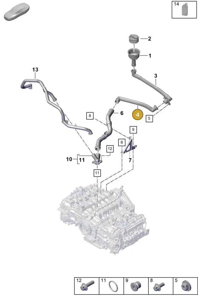 0PB115307 — Porsche Boxster Spyder (2019-) diagram p55104100, position 4