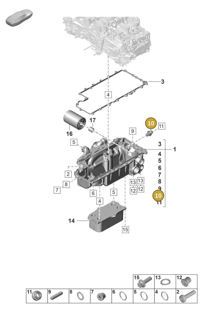 0PB115327 — Porsche 911 (2021-2022) diagram p59104100, position 10