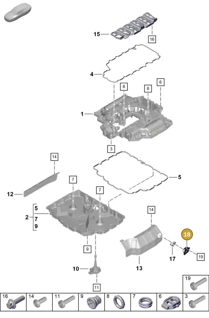 0PB115339A — Porsche Boxster Spyder (2019-2020) diagram p55104050, position 18