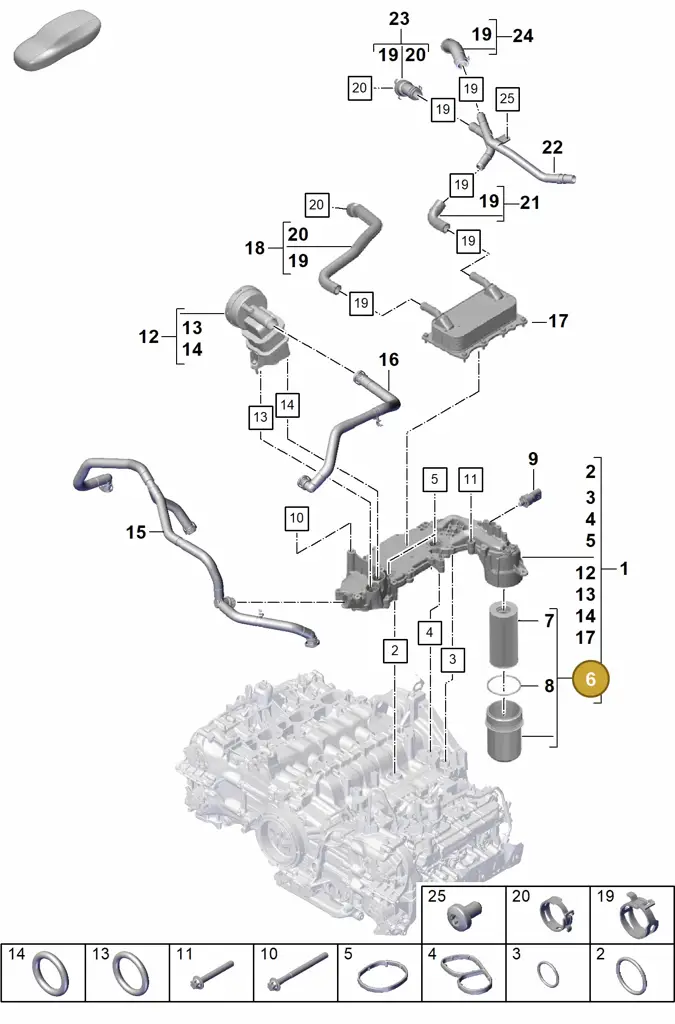 0PB115403A — Porsche Boxster Spyder (2019-2020) diagram p55104110, position 6