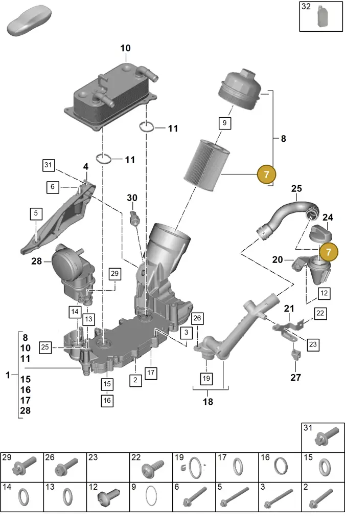0PB115466 — Porsche 911 (2024-2025) diagram p63104100, position 7