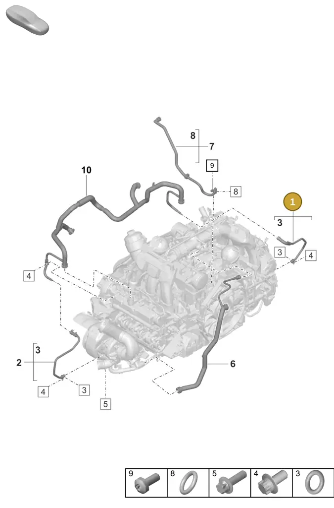 0PB115473 — Porsche 992 Sport Classic (2020-) diagram p57107350, position 1