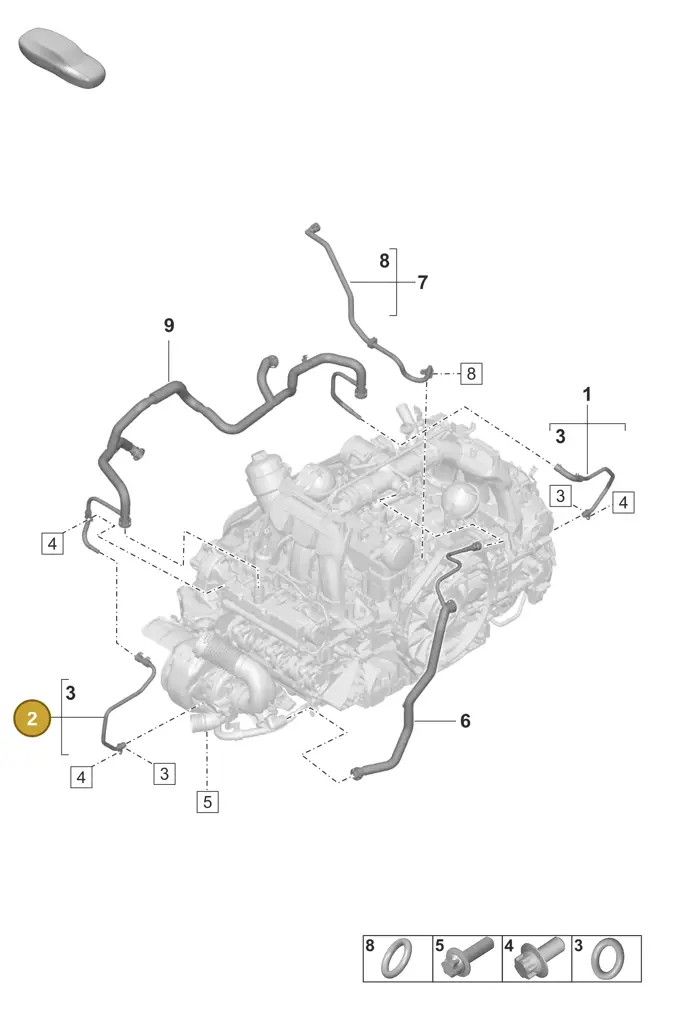 0PB115474B — Porsche 992 Carrera 4 GTS (2018-2024) diagram p53107350, position 2